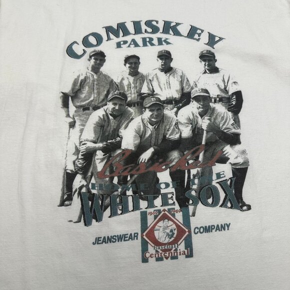 Vintage Comiskey Park White Sox Baseball Tee L - Picture 2 of 4